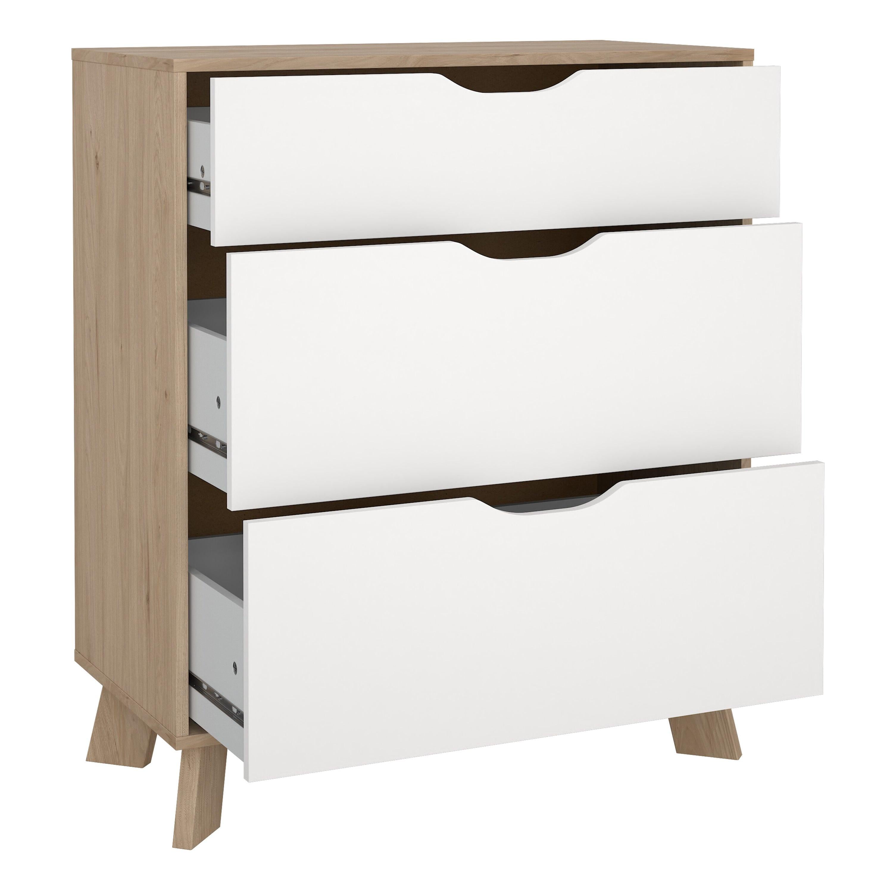 Ikast Chest 3 Drawers in Jackson Hickory and White - image 5