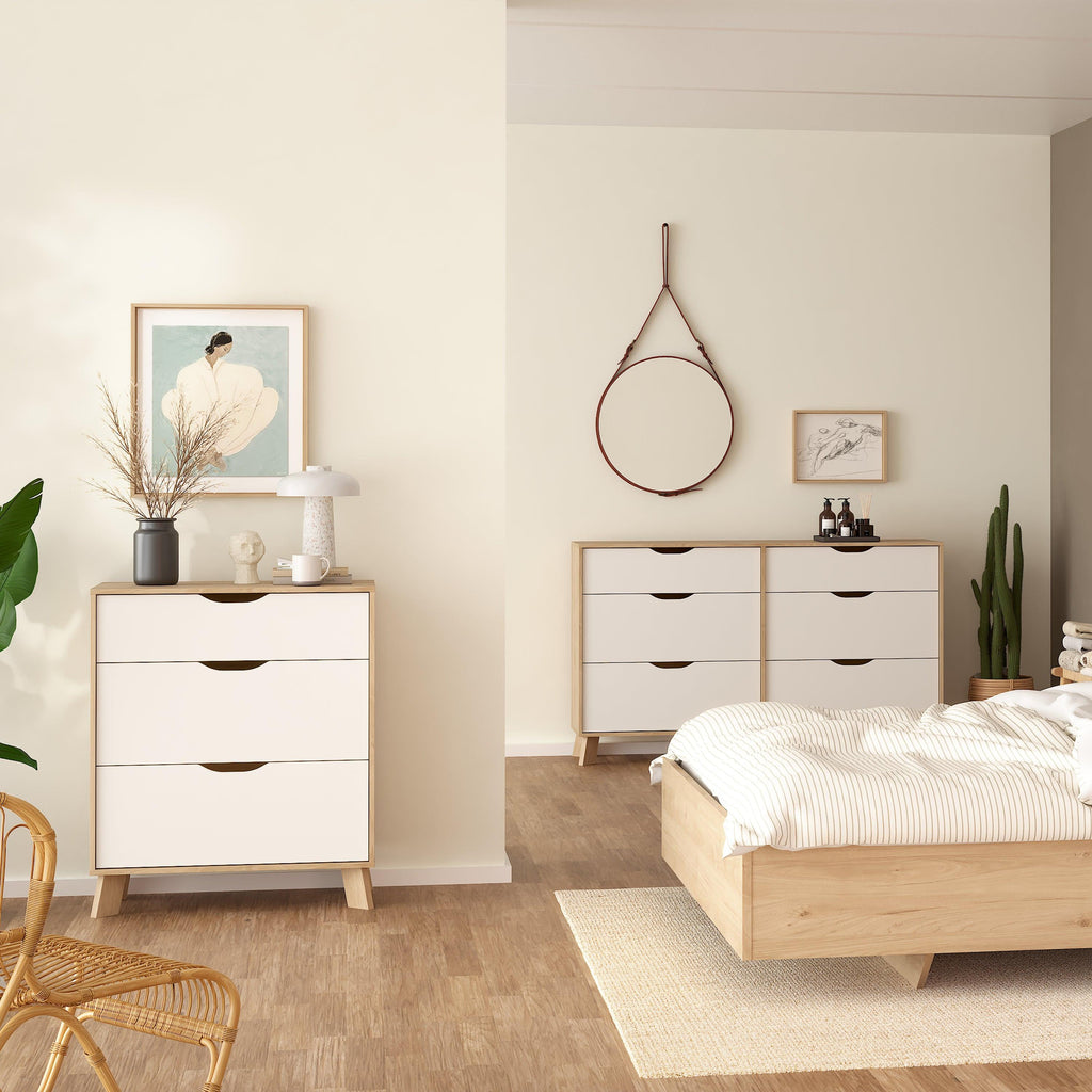 Ikast Chest 3 Drawers in Jackson Hickory and White - image 6