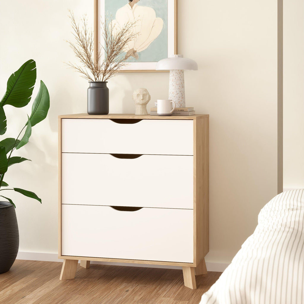 Ikast Chest 3 Drawers in Jackson Hickory and White - image 7