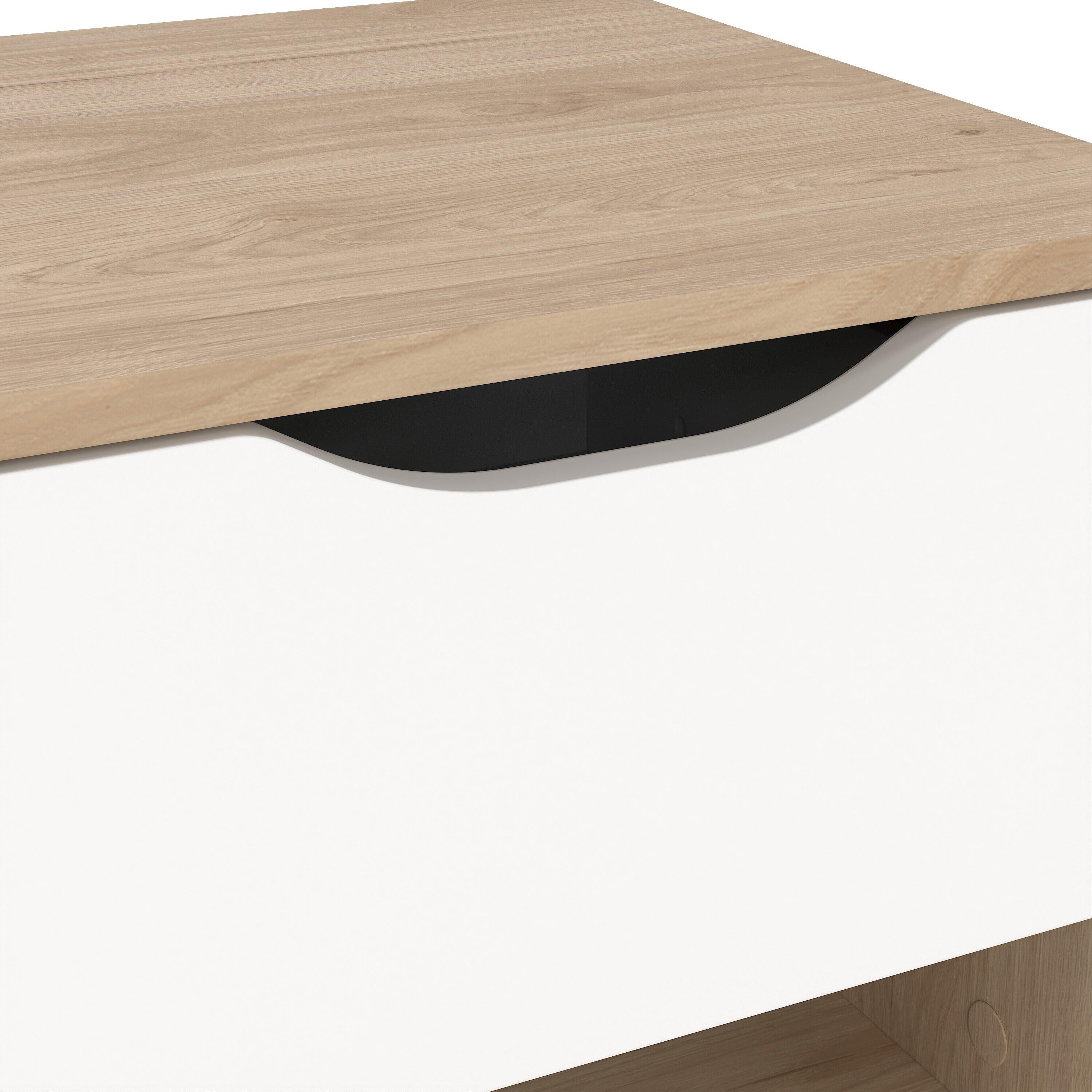 Ikast Nightstand 1 Drawer in Jackson Hickory and White - image 11