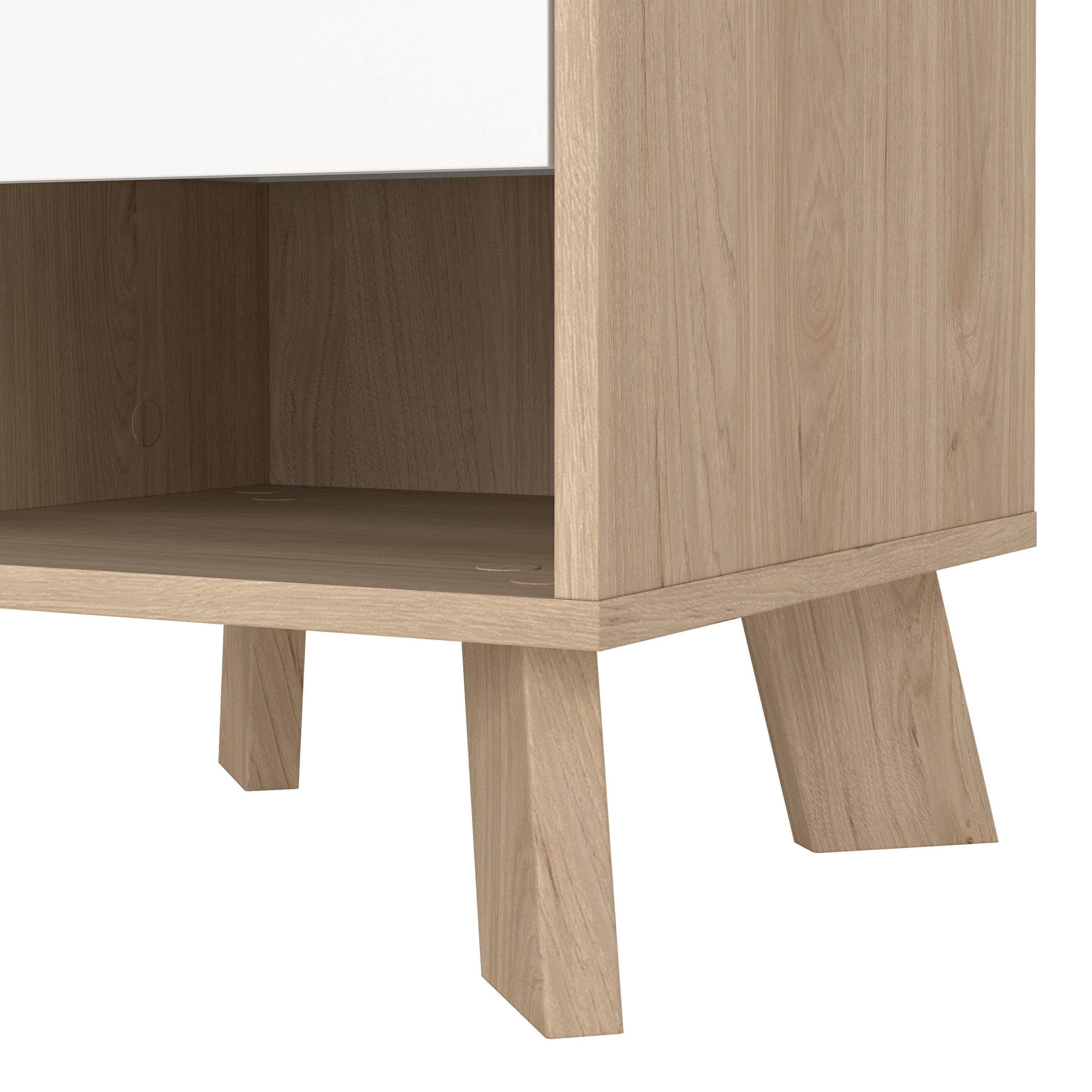 Ikast Nightstand 1 Drawer in Jackson Hickory and White - image 12
