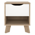 Ikast Nightstand 1 Drawer in Jackson Hickory and White - image 2