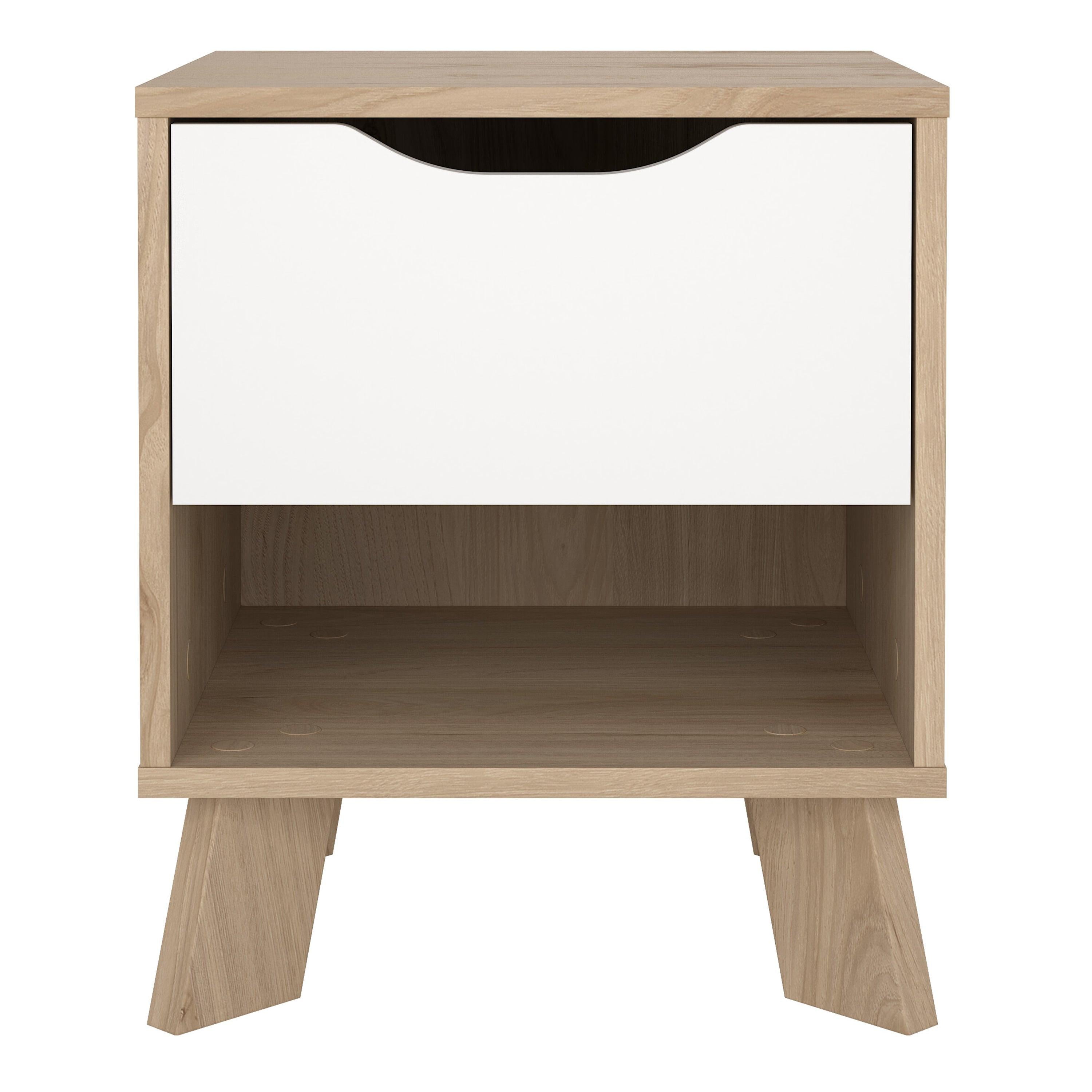Ikast Nightstand 1 Drawer in Jackson Hickory and White - image 2