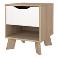 Ikast Nightstand 1 Drawer in Jackson Hickory and White - image 3
