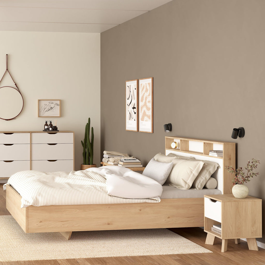 Ikast Nightstand 1 Drawer in Jackson Hickory and White - image 7