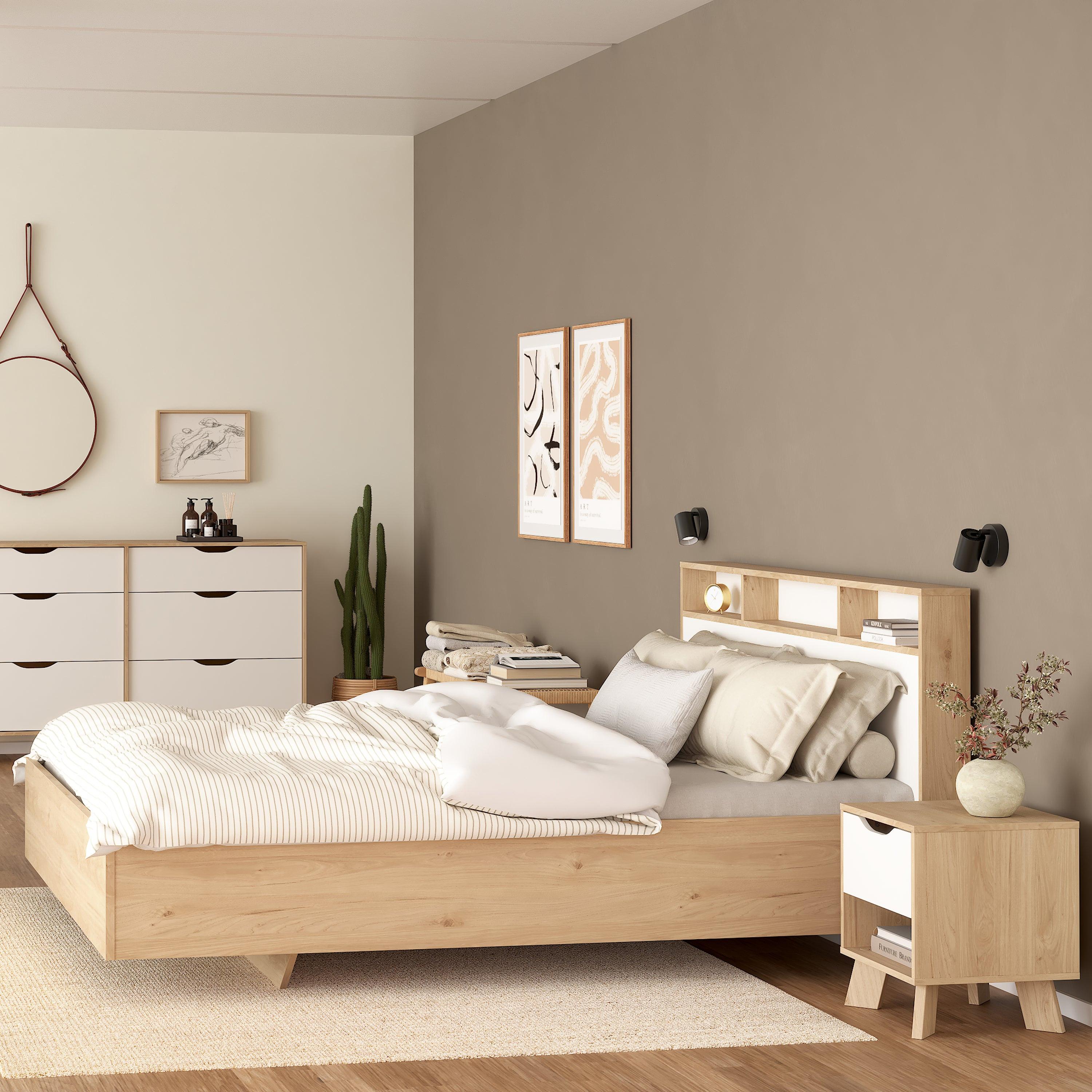 Ikast Nightstand 1 Drawer in Jackson Hickory and White - image 7