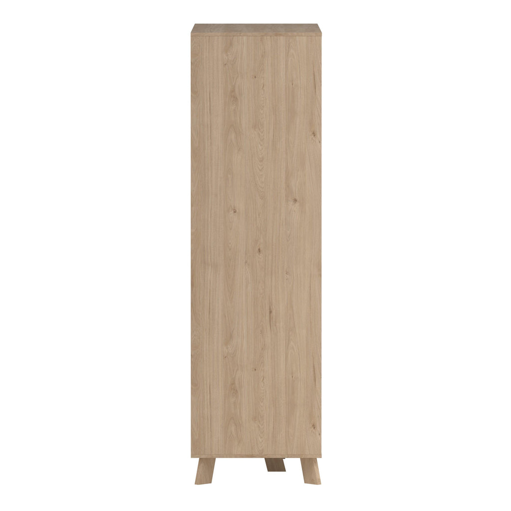 Ikast Wardrobe 3 Doors and 2 Drawers with Mirror in Jackson Hickory and White - image 4