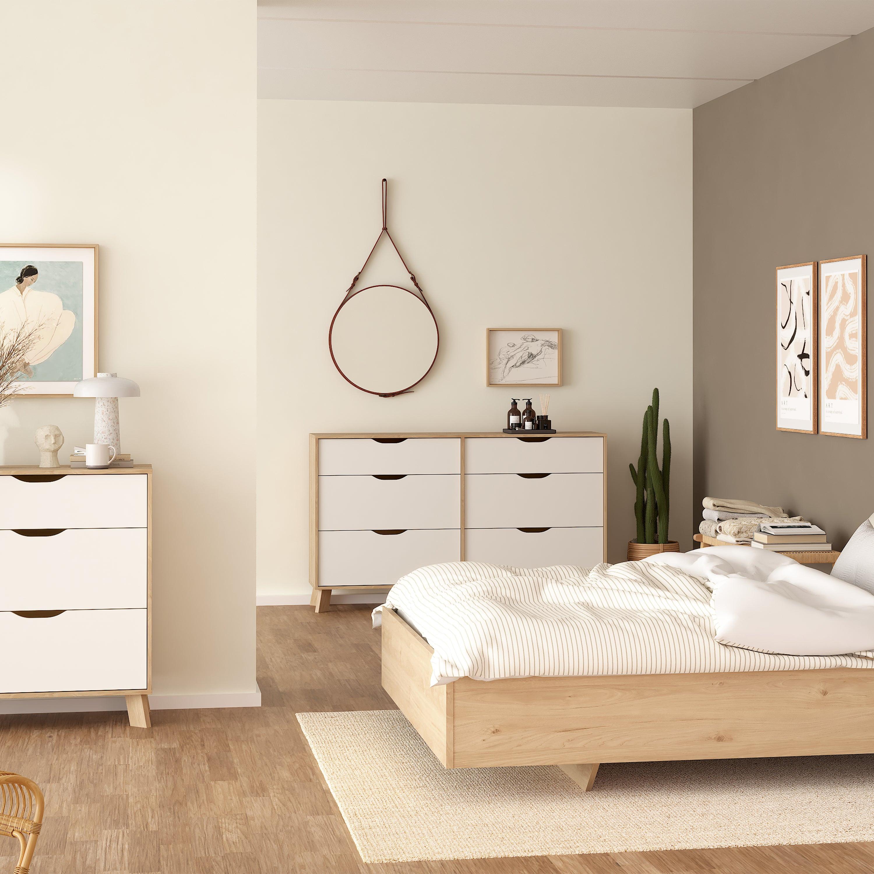 Ikast 6 Drawers Double Dresser in Jackson Hickory and White - image 7