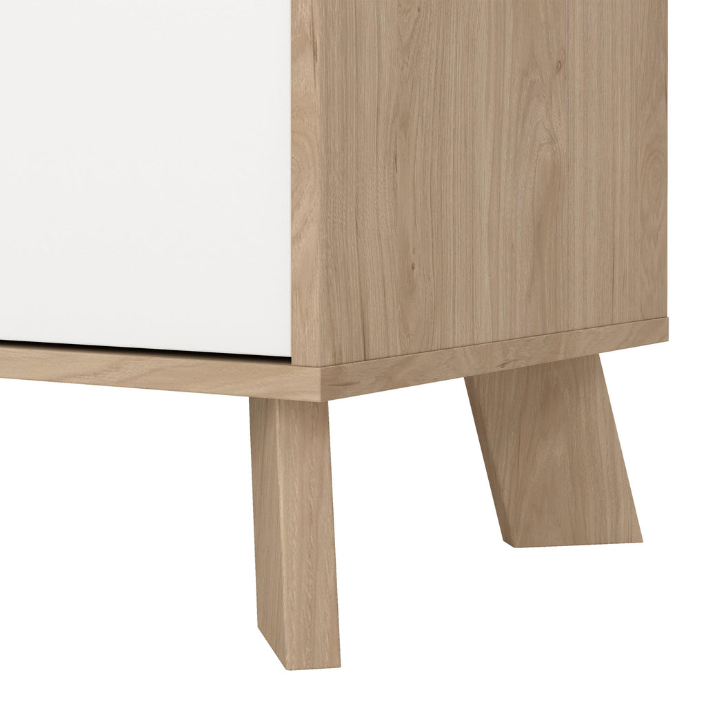 Ikast Sideboard 4 Doors + 1 Drawer in Jackson Hickory and White - image 10