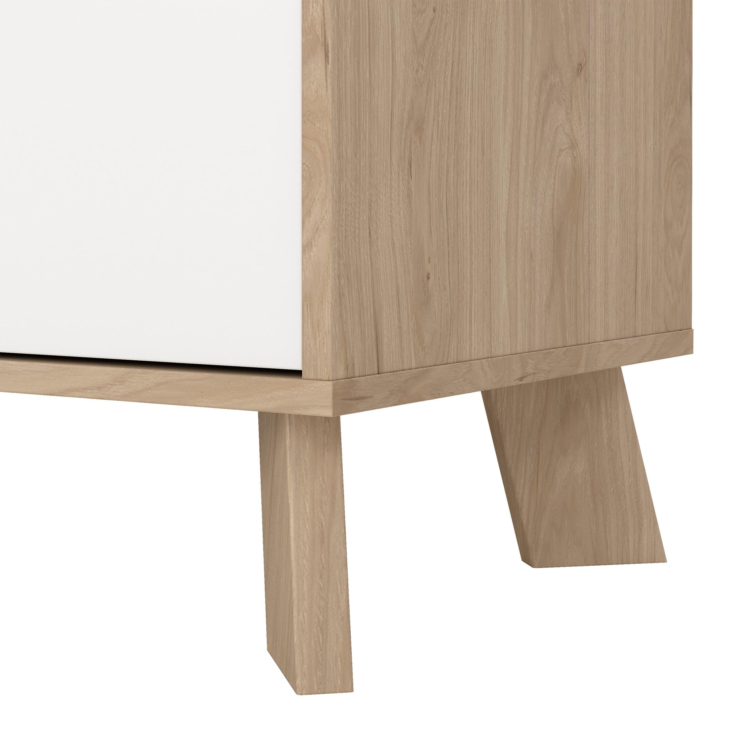 Ikast Sideboard 4 Doors + 1 Drawer in Jackson Hickory and White - image 10