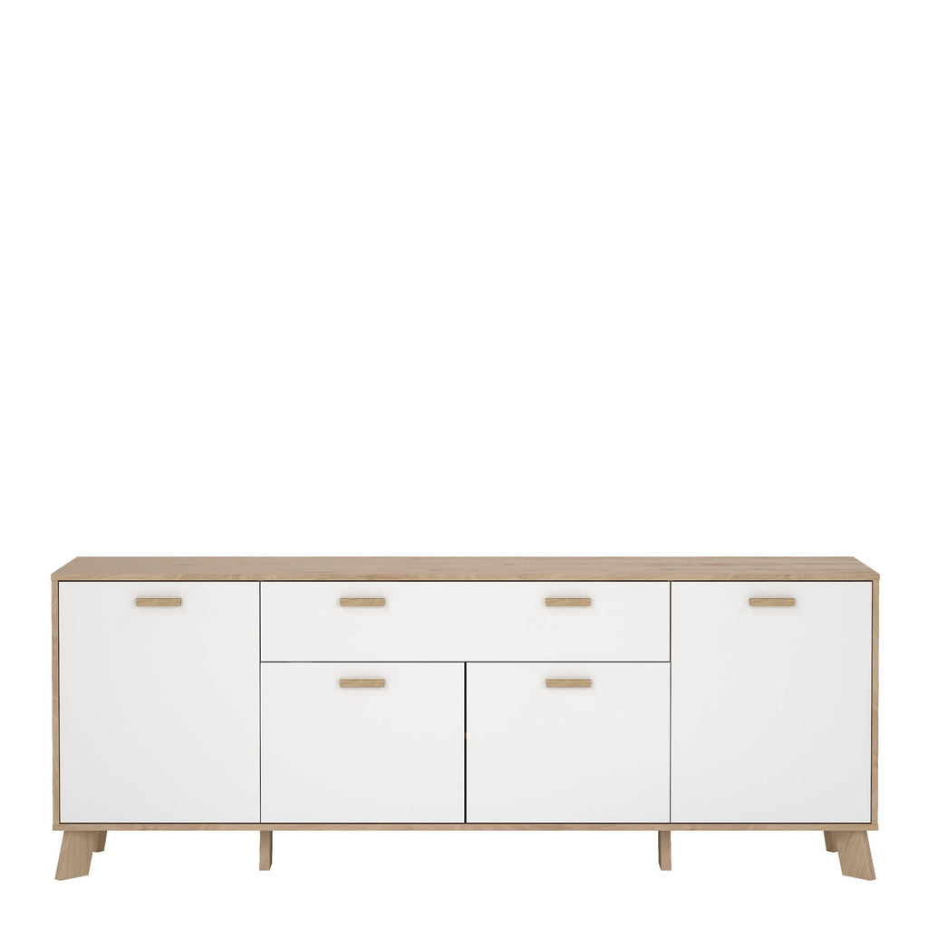 Ikast Sideboard 4 Doors + 1 Drawer in Jackson Hickory and White - image 2