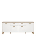 Ikast Sideboard 4 Doors + 1 Drawer in Jackson Hickory and White - image 2