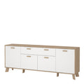 Ikast Sideboard 4 Doors + 1 Drawer in Jackson Hickory and White - image 3