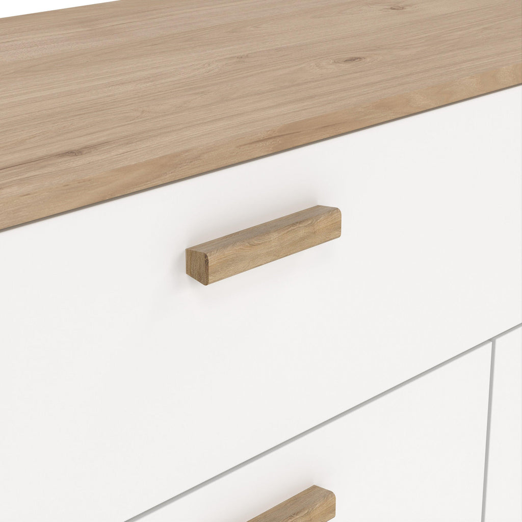 Ikast Sideboard 4 Doors + 1 Drawer in Jackson Hickory and White - image 9