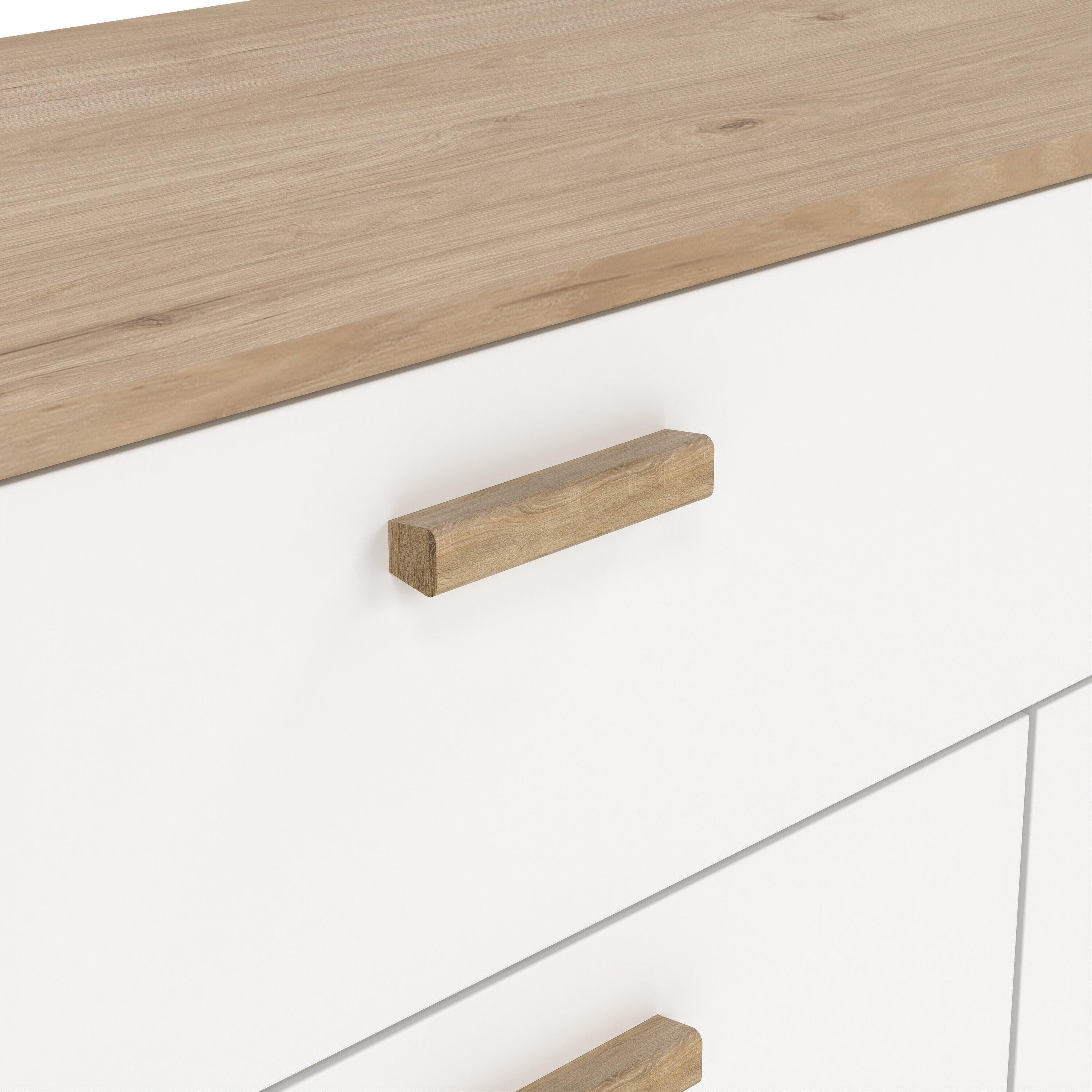 Ikast Sideboard 4 Doors + 1 Drawer in Jackson Hickory and White - image 9