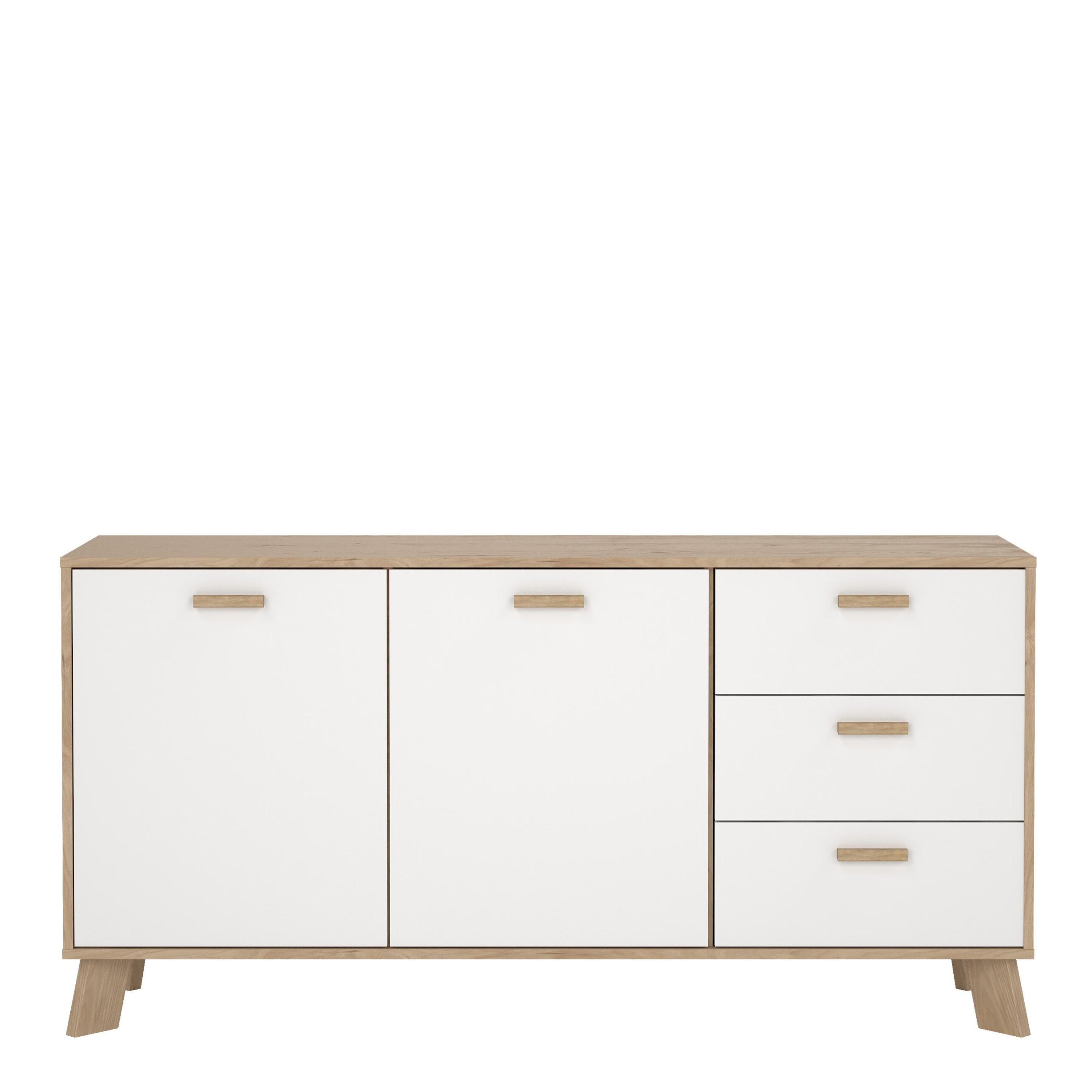 Ikast Sideboard 2 Doors + 3 Drawers in Jackson Hickory and White - image 2