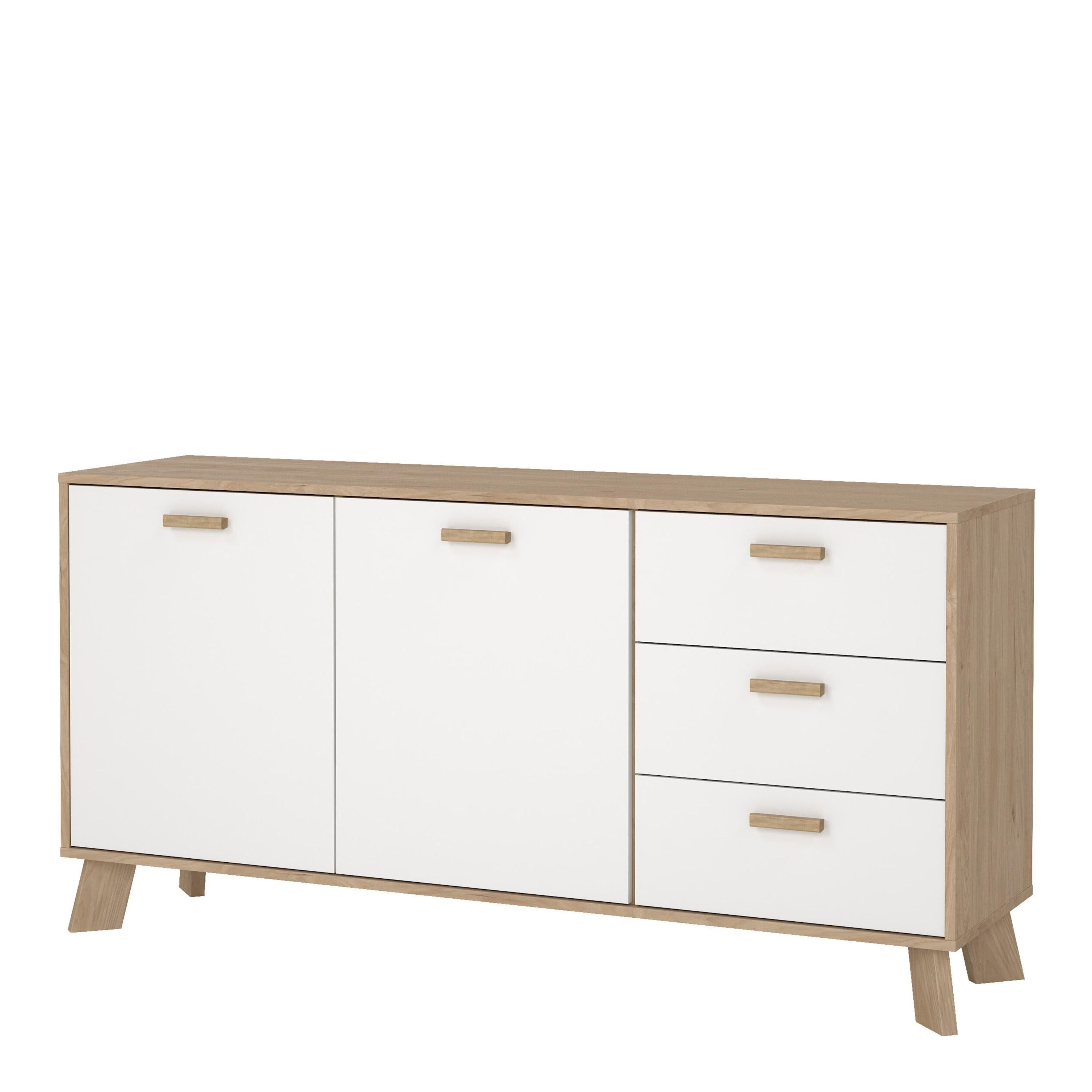 Ikast Sideboard 2 Doors + 3 Drawers in Jackson Hickory and White - image 3
