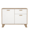 Ikast Sideboard 2 Doors + 1 Drawer in Jackson Hickory and White - image 2