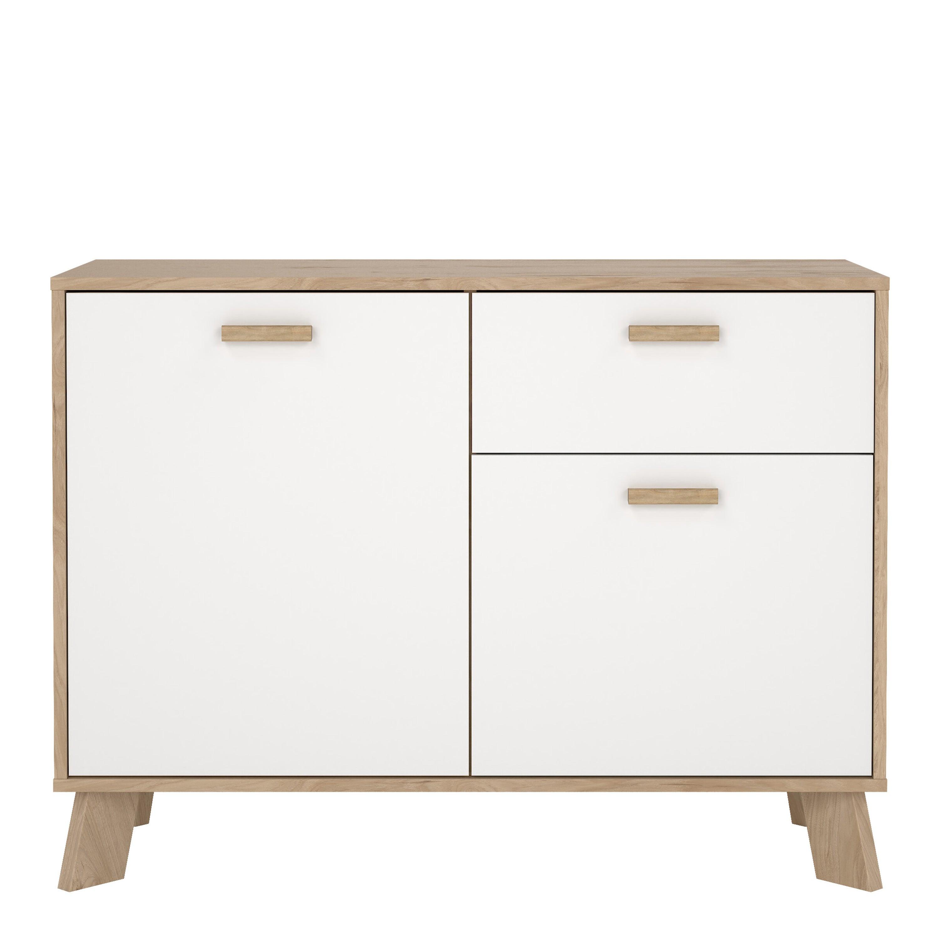 Ikast Sideboard 2 Doors + 1 Drawer in Jackson Hickory and White - image 2