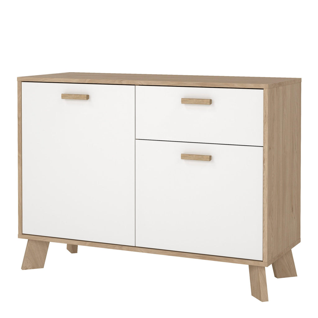 Ikast Sideboard 2 Doors + 1 Drawer in Jackson Hickory and White - image 3