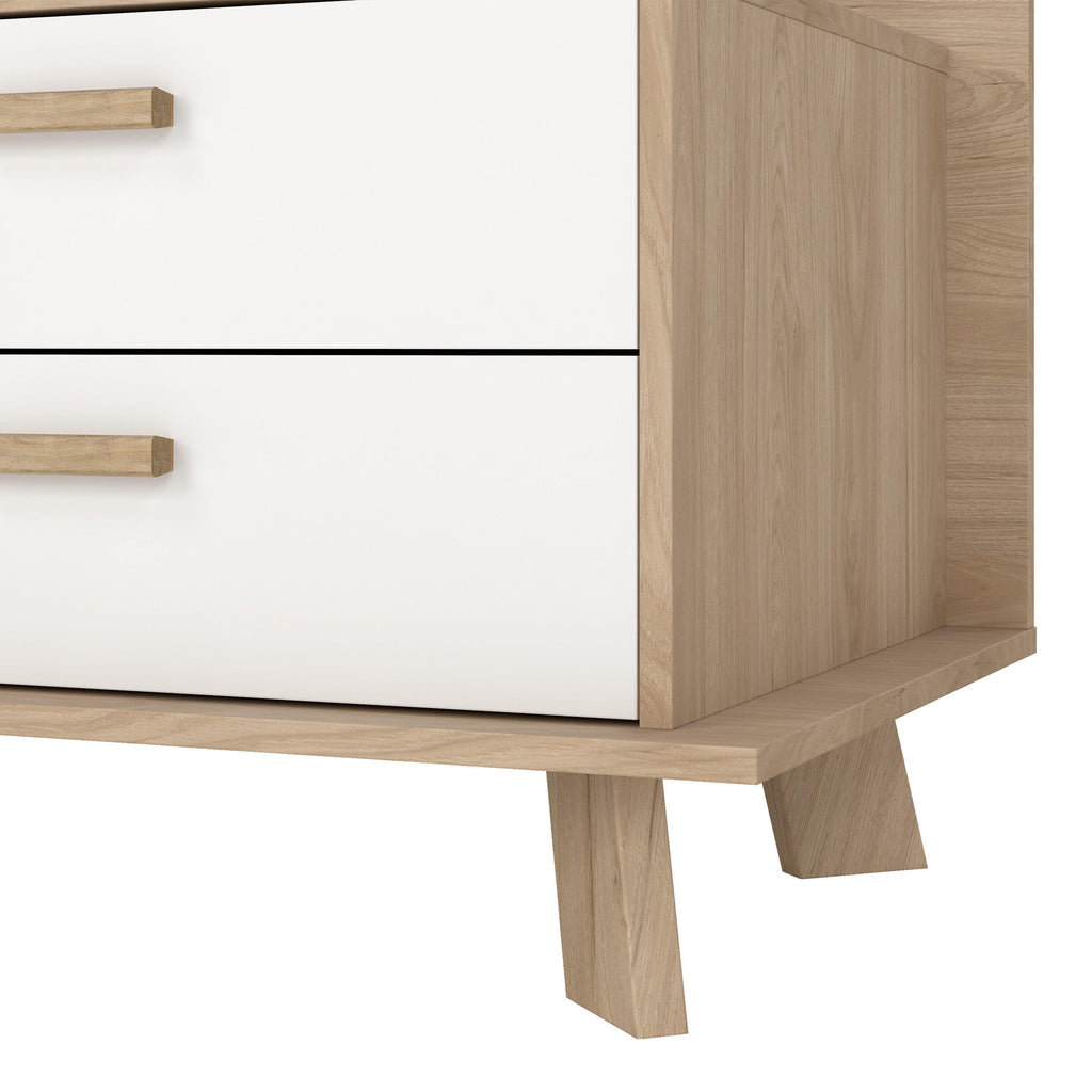 Ikast TV-unit with 1 Door + 2 Drawers in Jackson Hickory and White - image 10