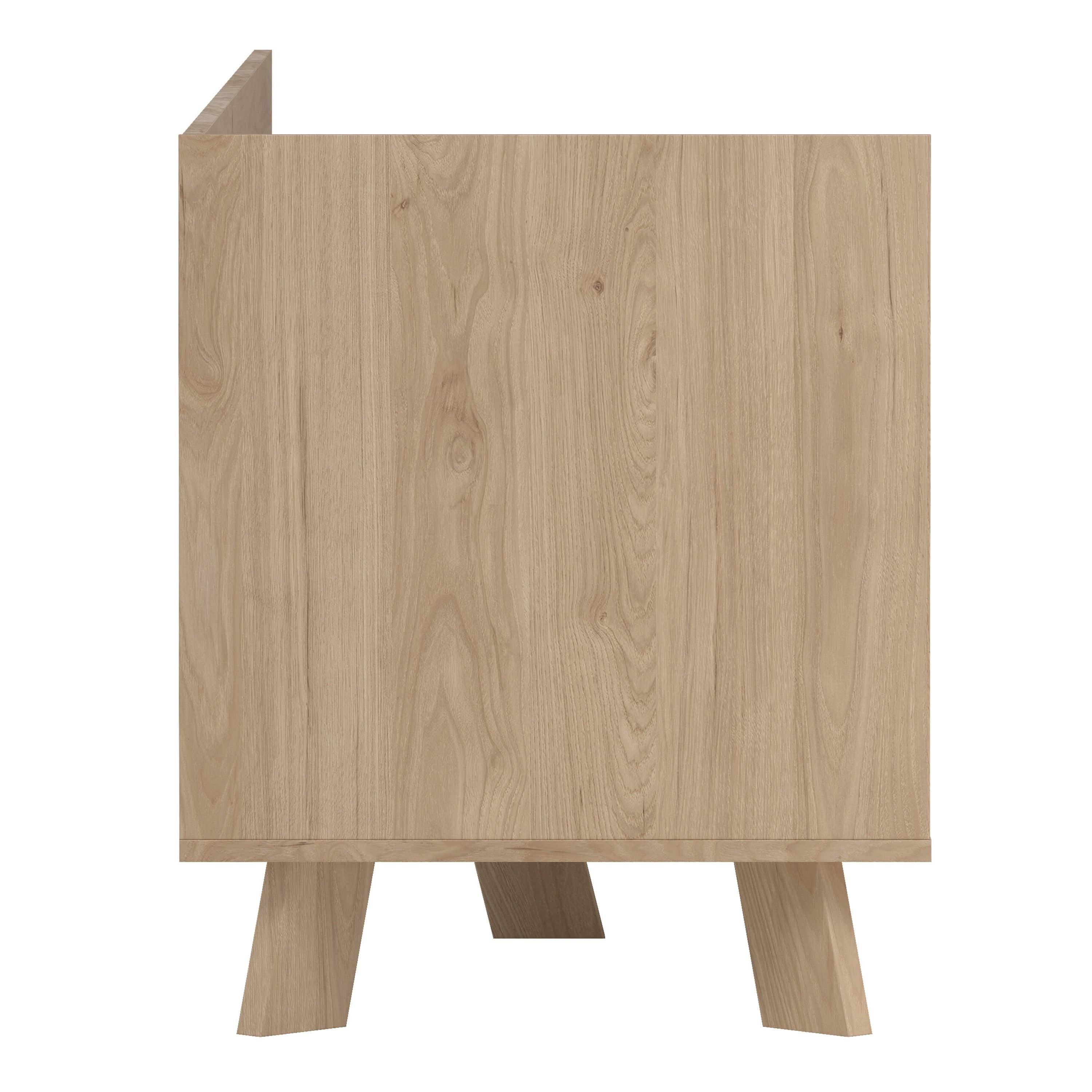 Ikast TV-unit with 1 Door + 2 Drawers in Jackson Hickory and White - image 4