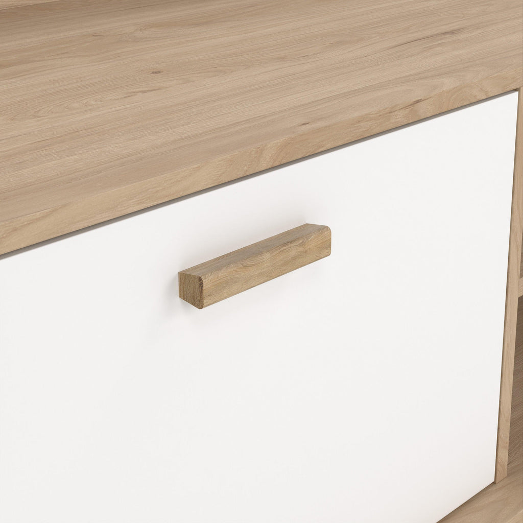 Ikast TV-unit with 1 Door + 2 Drawers in Jackson Hickory and White - image 9