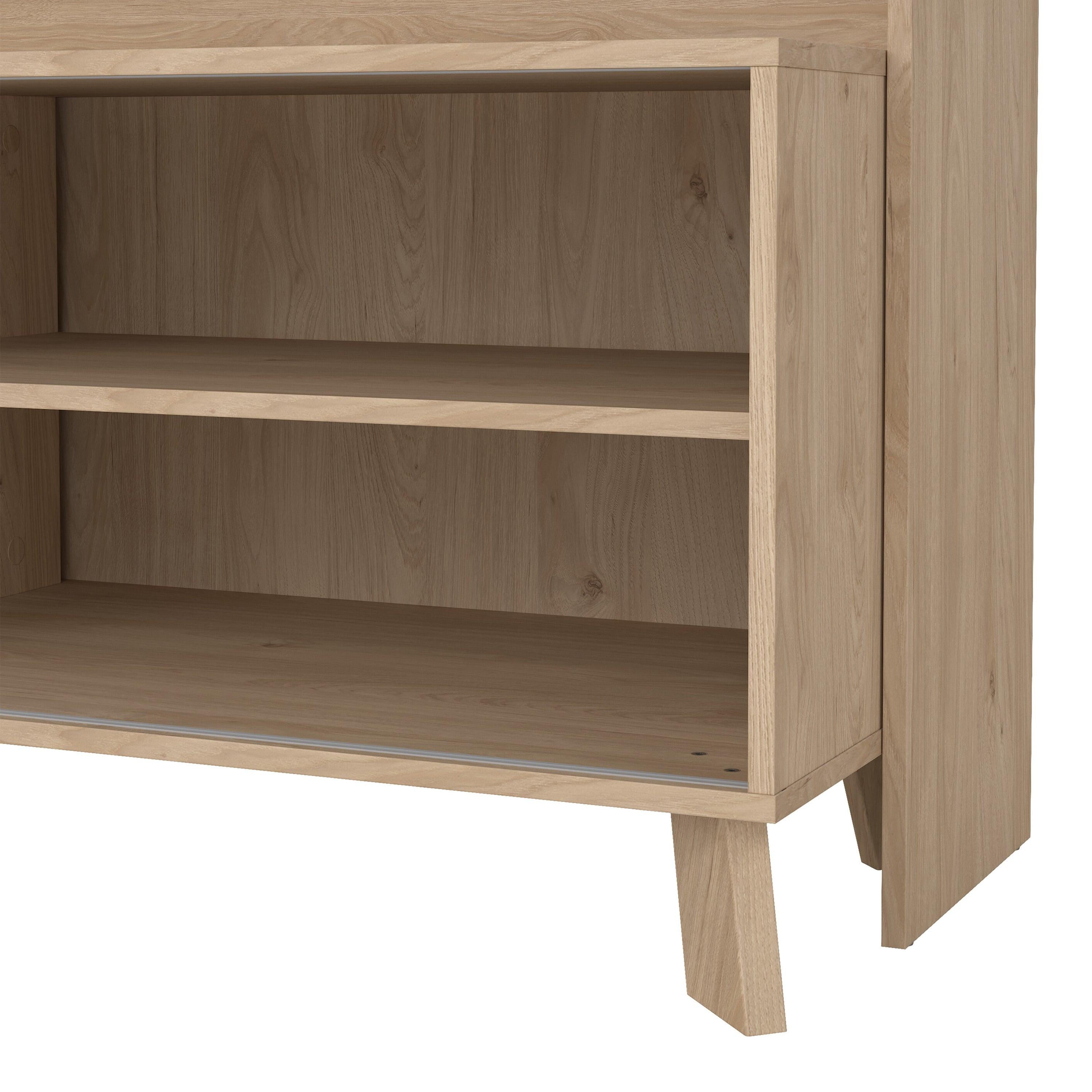 Ikast TV-Wall Unit with 2 Sliding Doors in Jackson Hickory and White - image 11