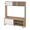 Ikast TV-Wall Unit with 2 Sliding Doors in Jackson Hickory and White - image 3