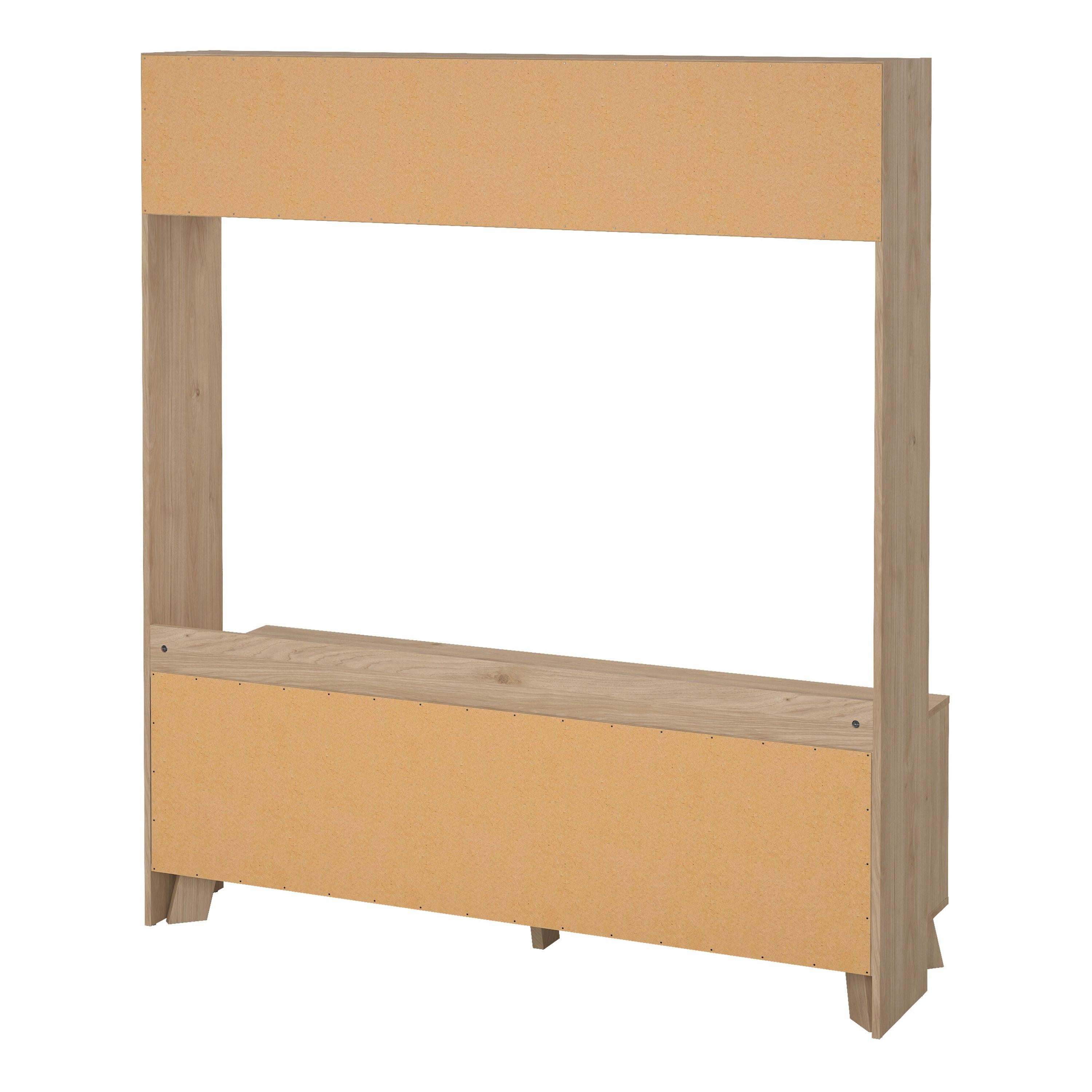 Ikast TV-Wall Unit with 2 Sliding Doors in Jackson Hickory and White - image 5