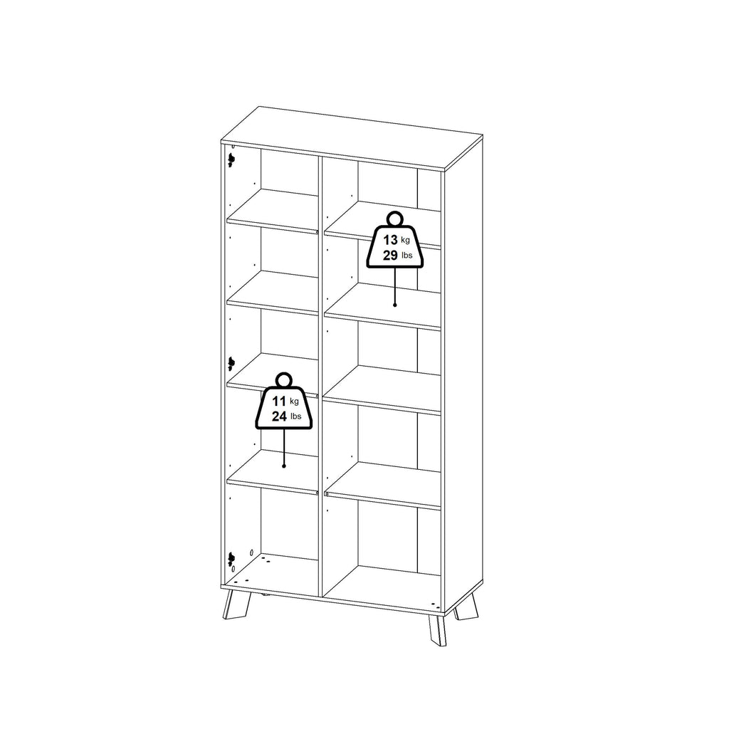 Ikast China Cabinet 2 Doors in Jackson Hickory and White - image 13