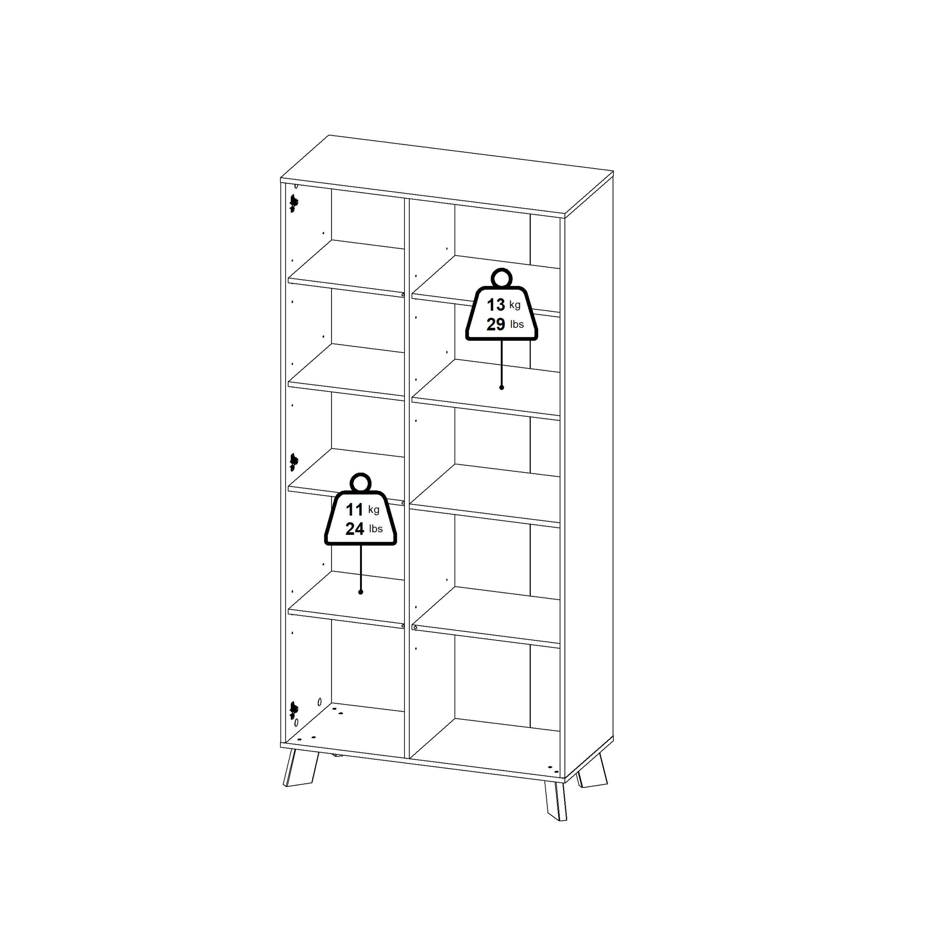 Ikast China Cabinet 2 Doors in Jackson Hickory and White - image 13