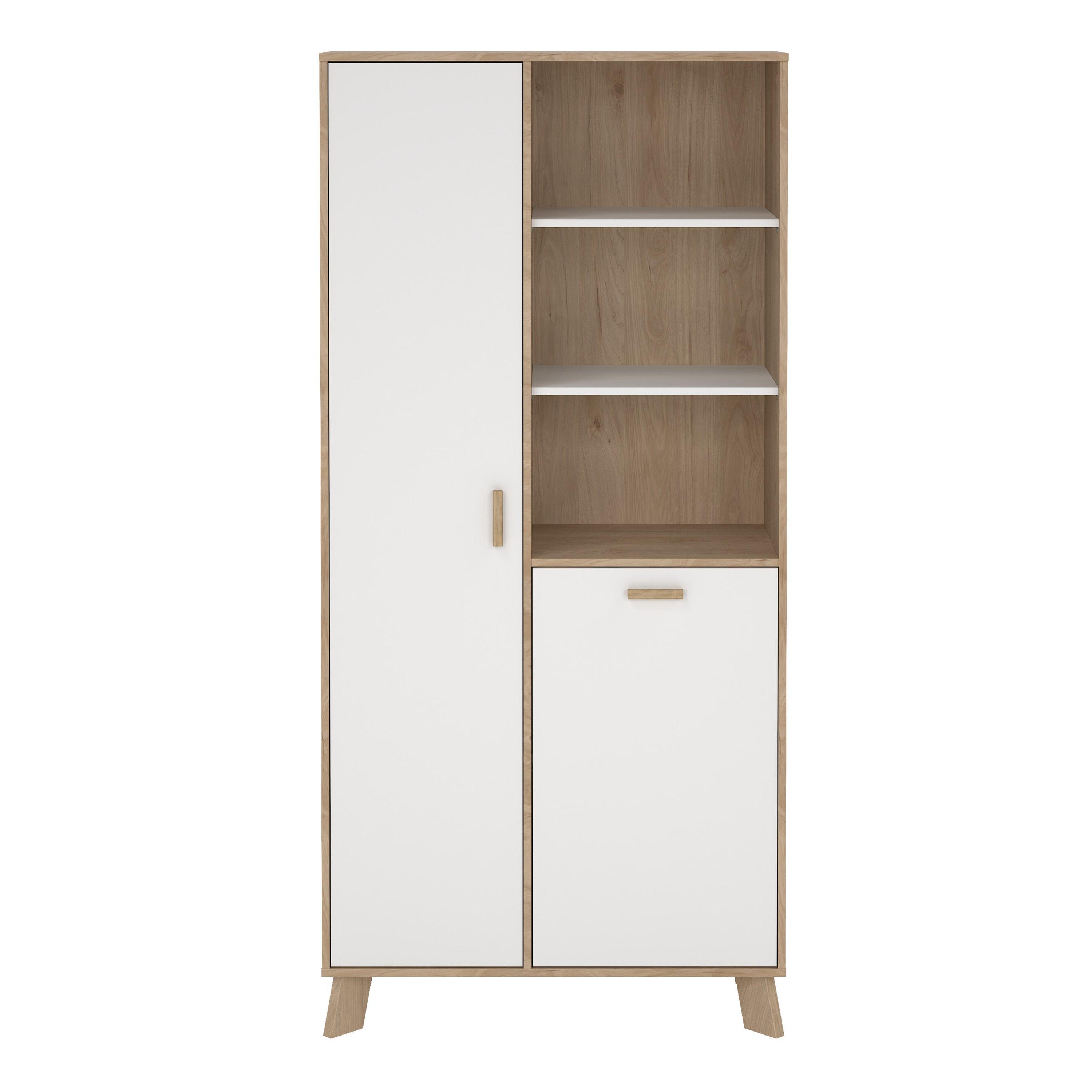 Ikast China Cabinet 2 Doors in Jackson Hickory and White - image 2