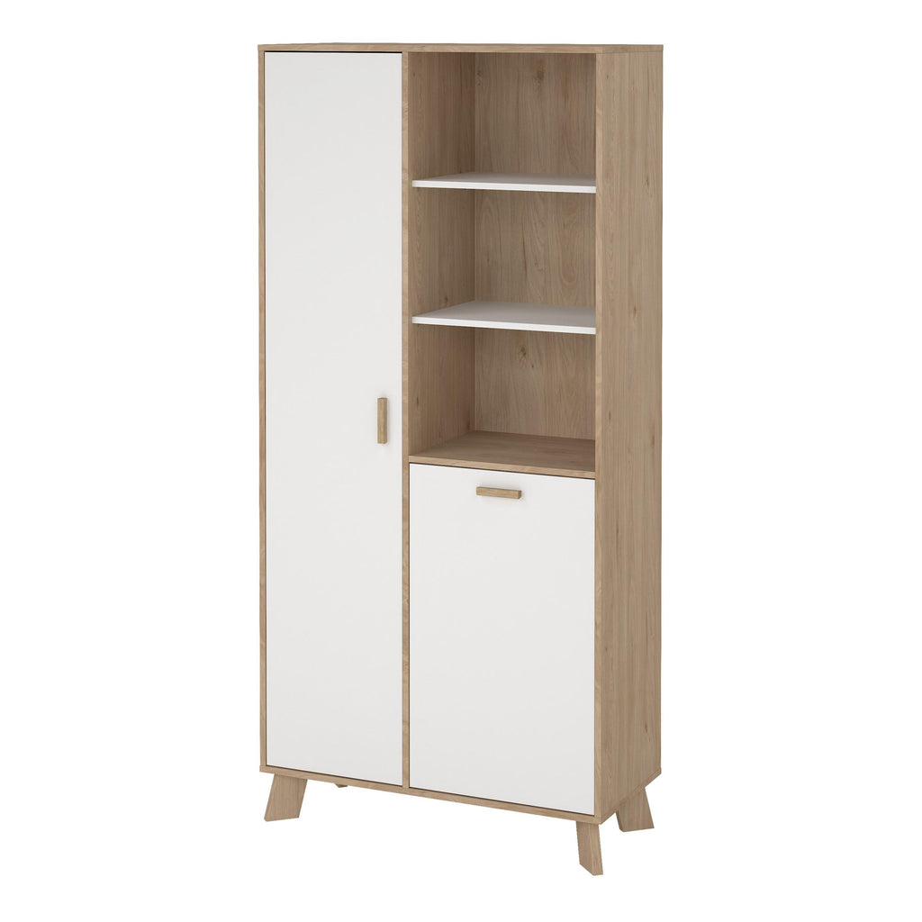 Ikast China Cabinet 2 Doors in Jackson Hickory and White - image 3