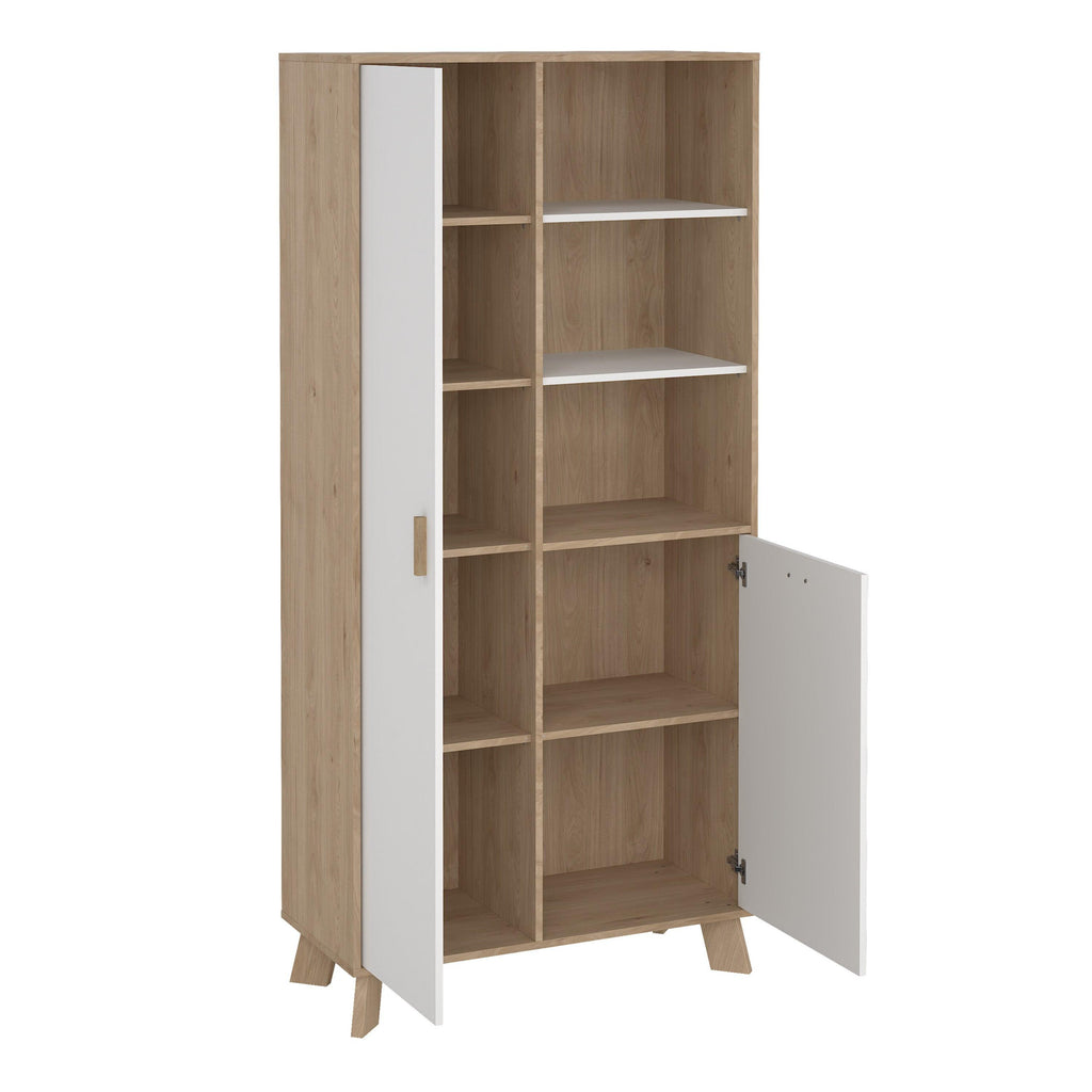 Ikast China Cabinet 2 Doors in Jackson Hickory and White - image 6