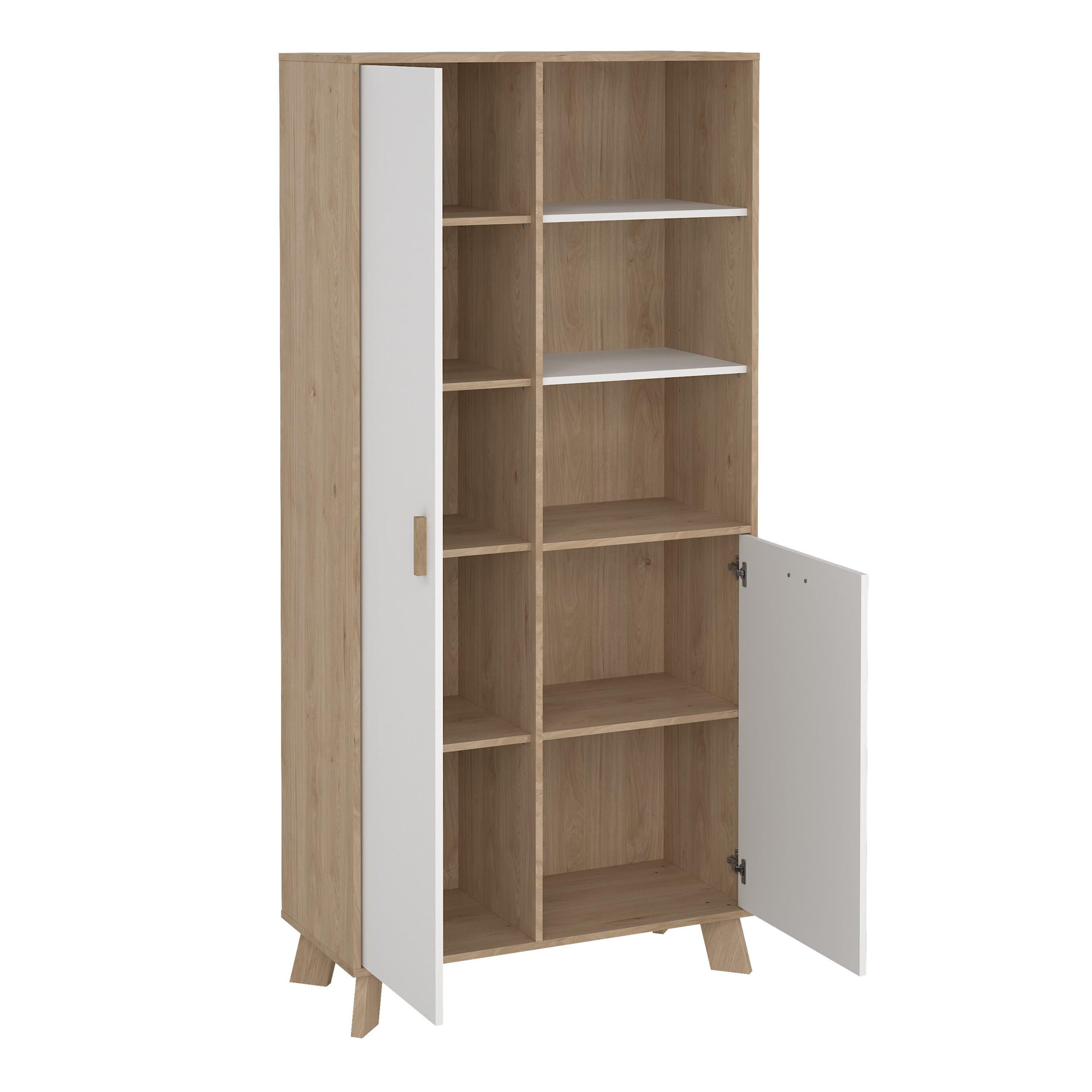 Ikast China Cabinet 2 Doors in Jackson Hickory and White - image 6