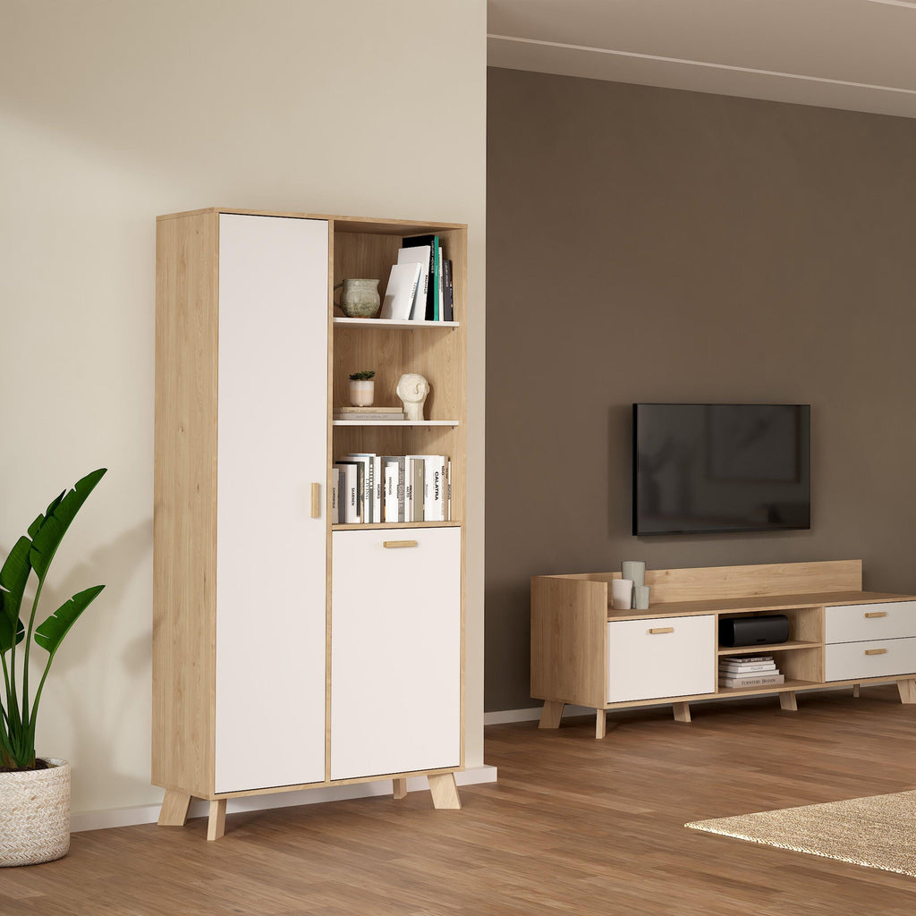 Ikast China Cabinet 2 Doors in Jackson Hickory and White - image 7