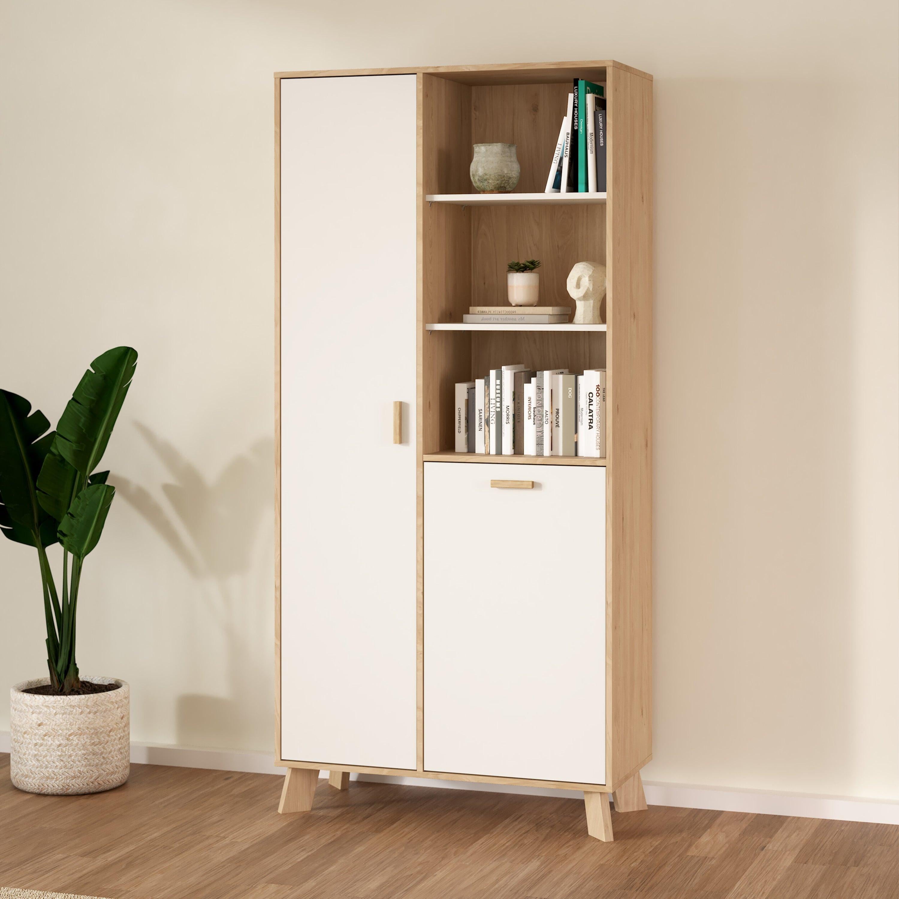 Ikast China Cabinet 2 Doors in Jackson Hickory and White - image 8