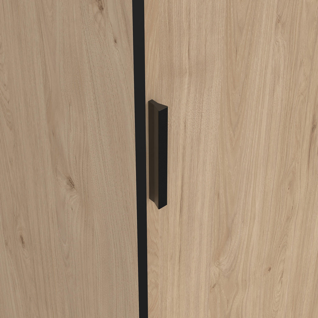Line Wardrobe with 2 Sliding Doors 1 Small Door and 2 Drawers in Jackson Hickory Oak - image 10