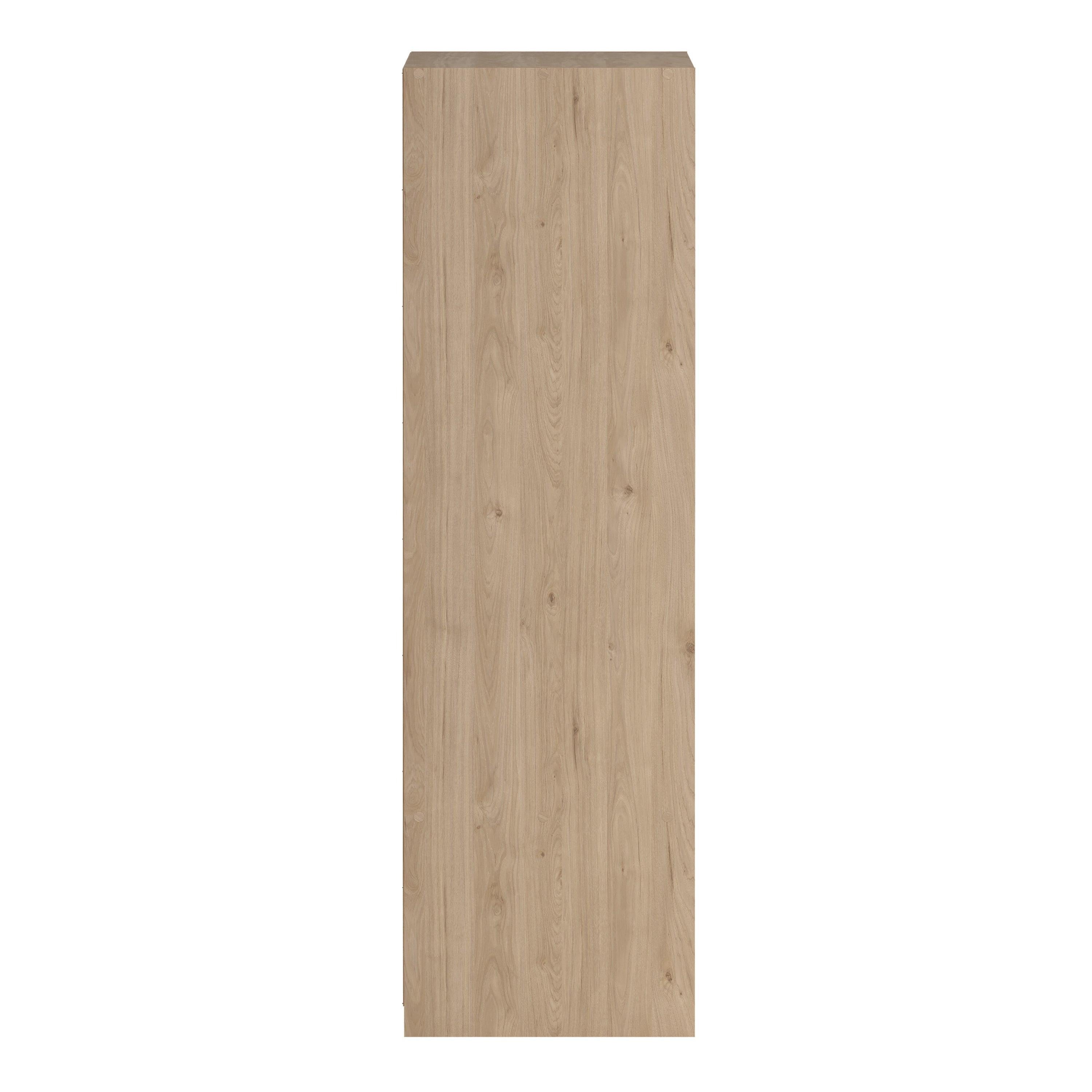 Line Wardrobe with 2 Sliding Doors 1 Small Door and 2 Drawers in Jackson Hickory Oak - image 4
