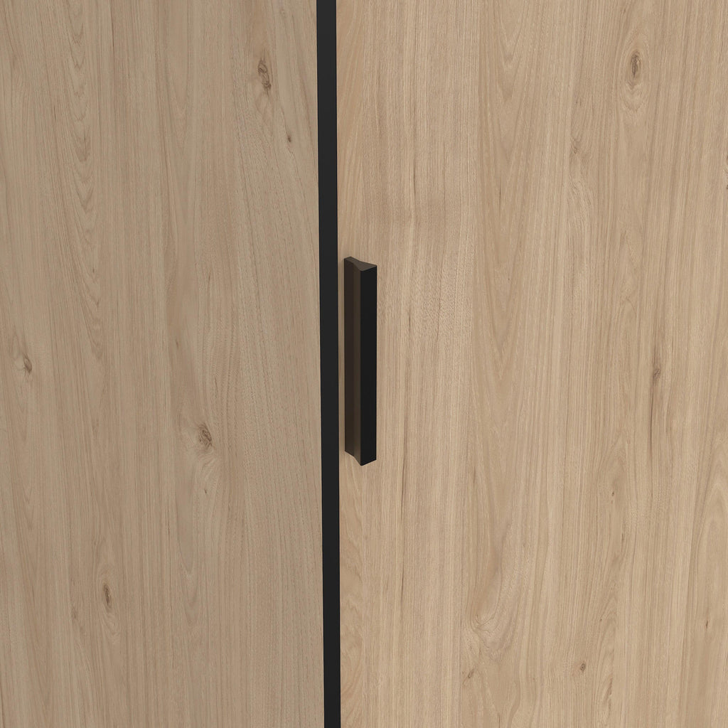 Line Wardrobe with 2 Sliding Doors 1 Sliding Door with Mirror in Jackson Hickory Oak - image 10