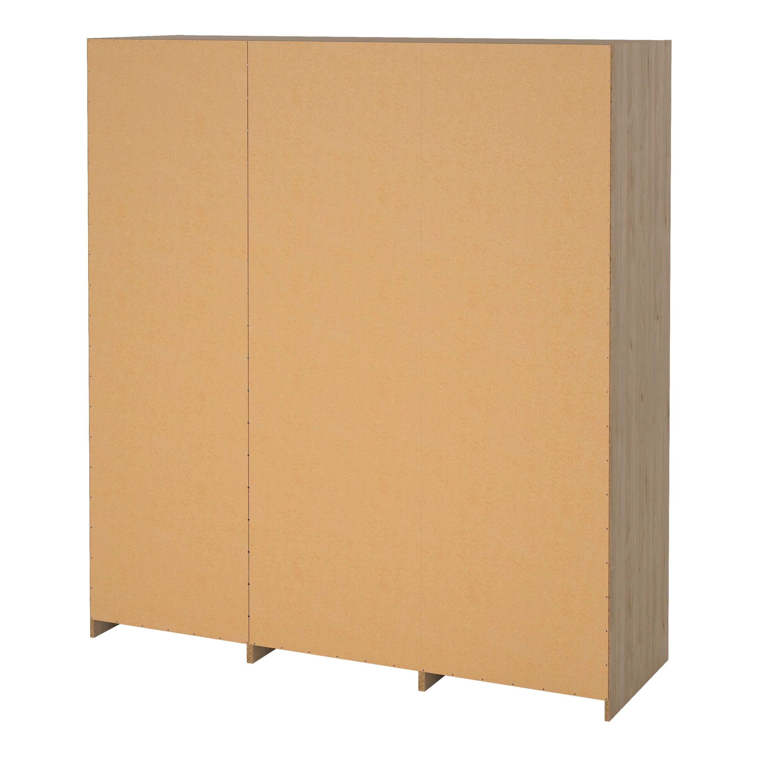 Line Wardrobe with 2 Sliding Doors 1 Sliding Door with Mirror in Jackson Hickory Oak - image 5