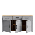 Bohol 3 Door 3 Drawer Sideboard in Riviera Oak/Grey Oak - image 4