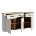 Bohol 3 Door 3 Drawer Sideboard in Riviera Oak/White - image 3