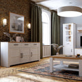 Bohol 3 Door 3 Drawer Sideboard in Riviera Oak/White - image 5