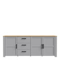 Bohol 3 Door 3 Drawer Large Sideboard in Riviera Oak/Grey Oak - image 2