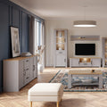 Bohol 3 Door 3 Drawer Large Sideboard in Riviera Oak/Grey Oak - image 5