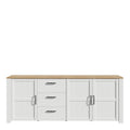 Bohol 3 Door 3 Drawer Large Sideboard in Riviera Oak/White - image 2