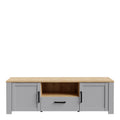 Bohol 2 Door 1 Drawer TV Unit in Riviera Oak/Grey Oak - image 2