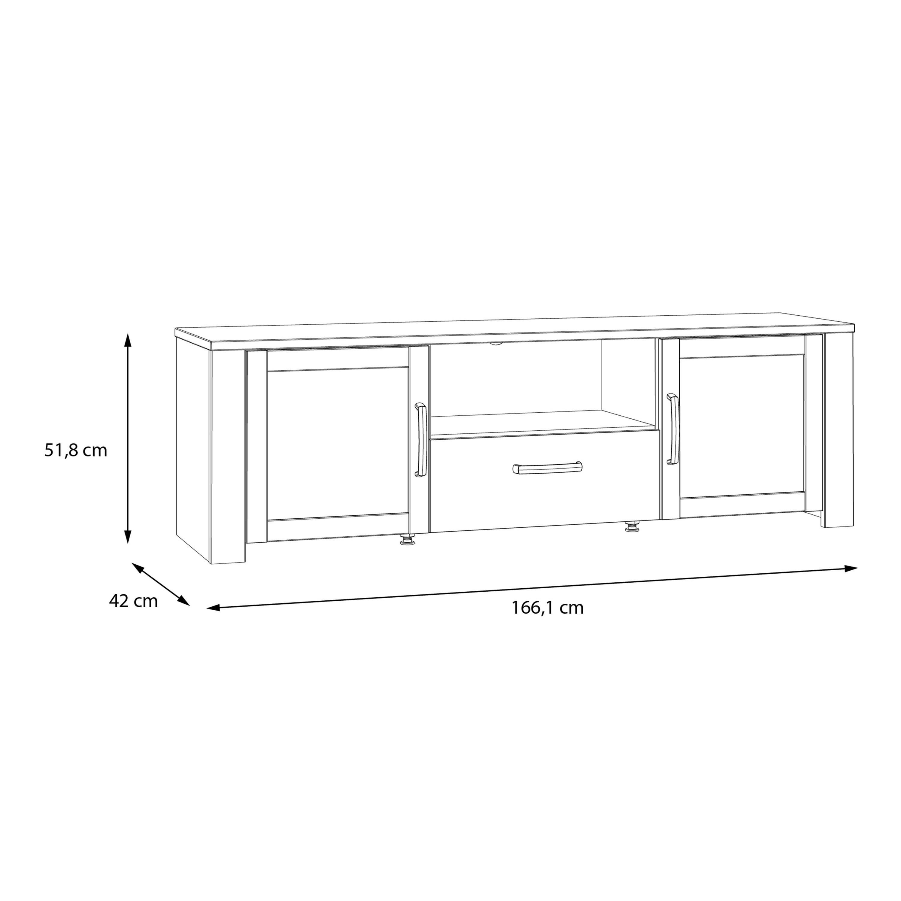 Bohol 2 Door 1 Drawer TV Unit in Riviera Oak/Grey Oak - image 8